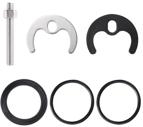 Lyeteung M8 Kit di Fissaggio Rubinetto Monoblocco, Fissaggio a Singolo Fori Rubinetti, per Cucina Bagno Lavanderia, Argento