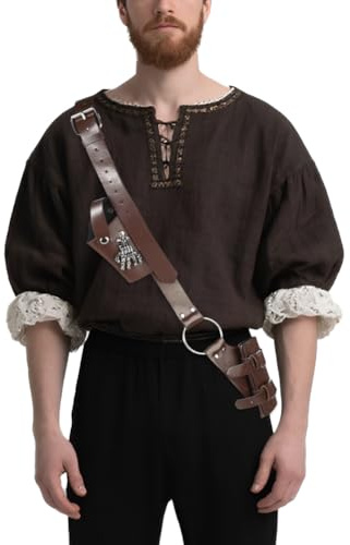 XGOPTS Mittelalter Pistole Holster Steampunk Piratenschwert Holster Mittelalterlicher Vintage Pistole-Holster Verstellbare Renaissance Piraten Ritter Pistole Scheide für Halloween Cosplay