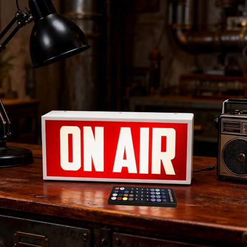 On Air LED-Schild, Wanddekoration, für Vlogger, Youtube, Sterne, Heimstudio, Aufnahme, Radio, Bar, Pub, Zuhause, einfacher An-/Aus-Schalter und Stromversorgung über USB-Stromversorgung