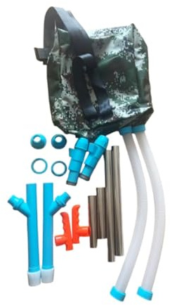 Spandiconcime a zaino spruzzatore di trasmissione distributore granulare Dispenser Applicatore manuale con tubo da 35 pollici - Acciaio inossidabile