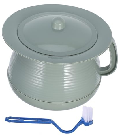 HEMOTON Pot de Chambre avec Couvercle Urinoir Portable Plastique Crachoir Domestique pour Usage Multiple