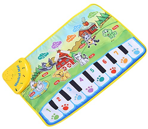 Taidda Baby-Musikmatte, Lernspielzeug für , Faltbarer Krabbel-Klavierteppich mit 5 Modi für die Kognitive Entwicklung, Geeignet für von 0–3 Jahren, Hochwertiges Kunststoff- und Stoffmaterial