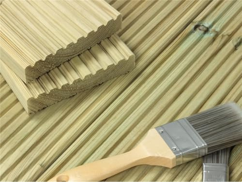 eDecks Redwood 3000mm Decking Boards - Pressure Treated Timber - 145mm x 28mm - Pack of 20 - Durable Softwood Deck Boards for Patios, Terraces & Landscaping