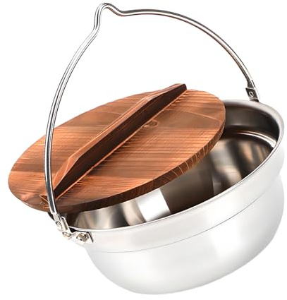 Sbshiouu Casseroles suspendues polyvalentes pour l ' extérieur, Feux de, Petites marmites bouillantes, Vaisselle pour feu de Camp et Voyage de randonnée, ustensiles de Cuisine de Camping