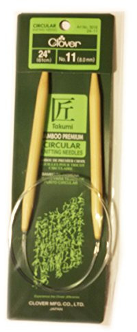 Clover Takumi Bamboo Circular 24-Inch Knitting Needles, Size 11 (3016/24-11)
