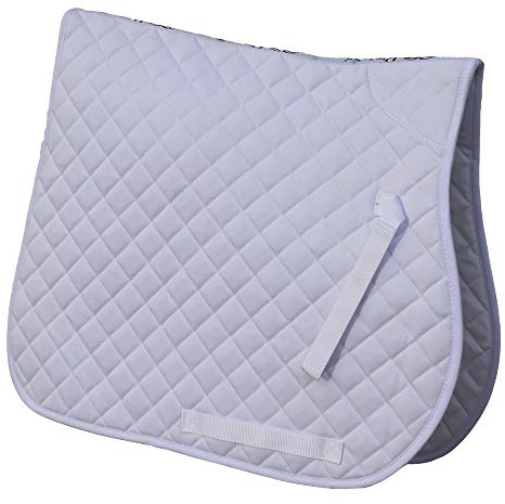 Rhinegold Cotton Quilted Saddle Cloth - Pony - White