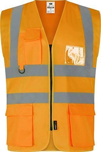 Traega TWC04 Hi Vis Sichtbarkeit Sicherheits Ausrüstung Executive Weste Jacke - Hi Vis Orange, XL