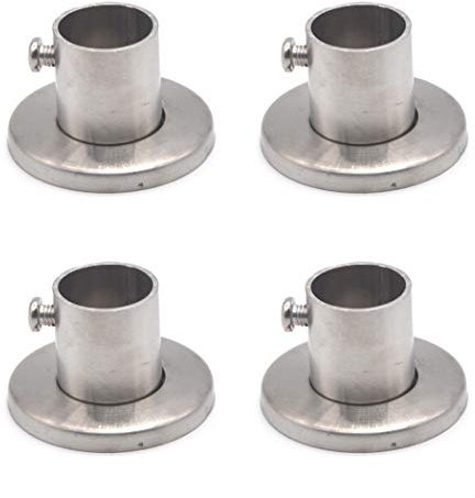 Schrank Stange Unterstützung Flansch Halter 304 Edelstahl für Schrank Pol Rohr bis zu 19 mm Durchmesser (4 Stück)