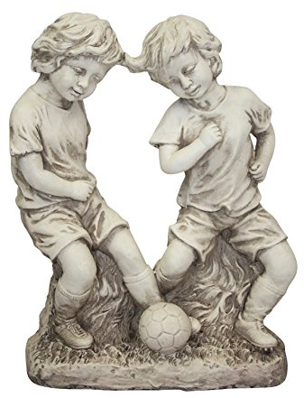 DARO DEKO Garten-Figur Fussball-Jungs kickend