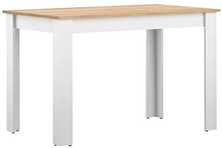 Symbiosis Nice, Tavolo da pranzo, bianco e rovere naturale 110x70x73,1 cm