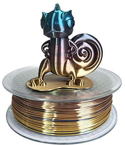3D Druck Seide Regenbogen PLA Filament 1,75 mm 1KG Metallic Seiden Verfärbung PLA 3D Druckfilament PLA für 3D Drucker Seiden PLA CC3D Silk Filament