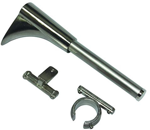 Gardinia Universal Träger 1-und 2-Lauf für Ø 16 mm Edelstahl-Optik 15 cm 32234