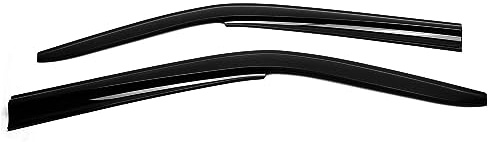 OMAC Windabweiser für VW Transporter T5 T6 2003-2022 Acryl Schwarz 2tlg | Regenabweiser, Schützt vor Regen und Spritzwasser, waschstraßenfest