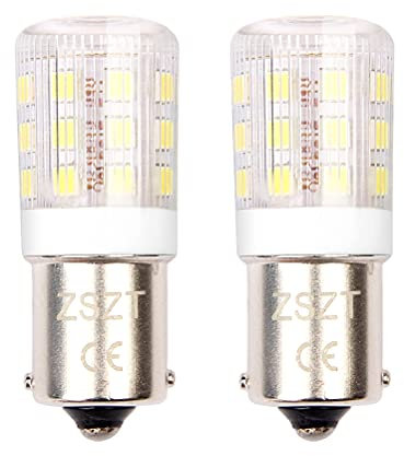 ZSZT BA15S p21w led feux de recul, 12v 24v 5W Blanc Froid 6000K, Conception étanche, pour Bateau, RV, Auto Voiture, feux de jours, etc (Lot de 2)