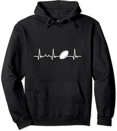 Heartbeat Rugby Herzschlag Pullover Hoodie