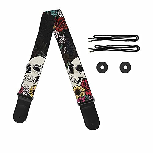 Pizding Starry Gitarrengurt, verstellbarer Schultergurt, Ersatz für Handtasche und Bass, Blumenkädel, One size
