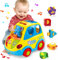 Baby Spielzeug ab 1 Jahr Mädchen Junge Form Sortieren Bus Babyspielzeug ab 6 8 9 10 12 18 Monate Kinderspielzeug ab 2 3 Jahre Kinder, Geschenk Tiergeräusche/Musik Auto für Kleinkind