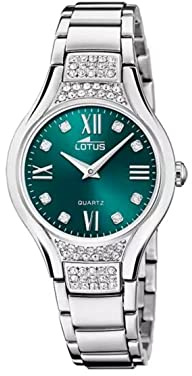 LOTUS Reloj Mujer Analógico de Acero Inoxidable 316l Plateado | Movimiento de Cuarzo, Cristal Mineral de Alta Resistencia, Resistente al Agua 5 ATM, Special Prices 18910/5