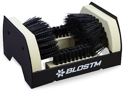 BLOSTM Boot Cleaner - Outdoor Boot Brush Mud Remover, Metal Floor Mount Boot Scraper with Stiff Bristles - Removes Dirt & Mud from Shoes, Wellies, Wellingtons, Boots