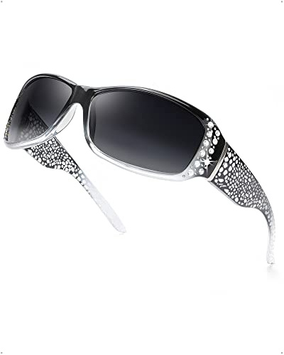 LVIOE Sonnebrille Damen Polarisierte Groß Sonnenbrille mit UV400 Schutz | Kategorie.3