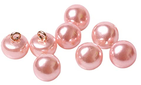 8 Stück Harzperlenknöpfe, exquisite Pilzknöpfe, gestrickt, Mantel, zum Aufnähen, Bastelzubehör für Frauen, 10 mm, Rosa, 10 mm