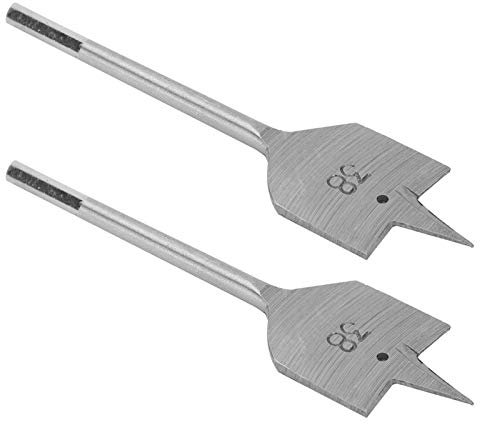 Flat Head Drill Bit 2pcsFlat Wood Drill Bits 38mm Paddle Flat Bits for Woodworking Hole Saw Spade Drill Bits