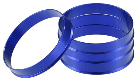 A ABSOPRO Radnaben-Zentrierringe OD 56,1 mm auf ID 54,1 mm Radnaben-Zentrierringe Radsitz-Zentrierungsabstandshalter aus Aluminiumlegierung Blau (Set von 4)