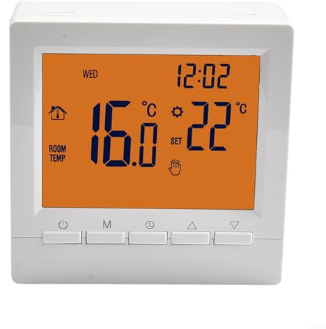 Termostato inteligente, calentador de caldera de termostato programable montado en la pared, termostato pantalla táctil calderas de gas Calefacción para calderas de gas NO-WIFI