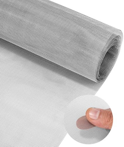 Filtro Screen Sheets, rete metallica in acciaio inox 304, 30 x 200 cm, zanzariera in metallo, maglia fine in acciaio inox, griglia per finestre, zanzariera per porte, impedisce topi insetti e serpenti