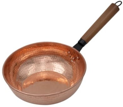 Sharplace Cacerola lechera de Cobre, Olla para Chocolate con Mango, Utensilios de Cocina, Flat Bottom B, Individual