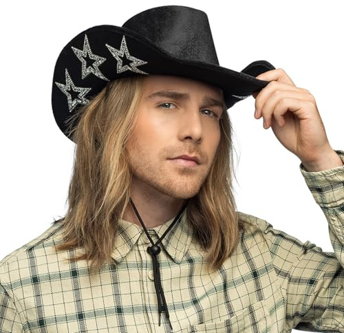 Boland - Chapeau de cowboy, Couvre-chef, Accessoire pour costumes western, Accessoires pour festival, carnaval ou fête à thème