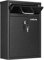 Uniclife Wall Mount Mailbox for Outside, Heavy Duty Locking Mailbox, Large Mail box with Key Lock, Security Mail Box, Post Box for Home Office School, Black, 28.4 x 12 x 41 (cm)