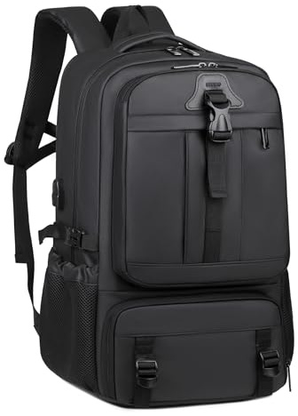 Kommodum - Zaino per Viaggio da Uomo Porta PC Estendibile Bagaglio Valigia Borsa Computer fino ai 17 pollici in Membrana PU Tasca impermeabile per Lavoro Trekking Escursione KM18