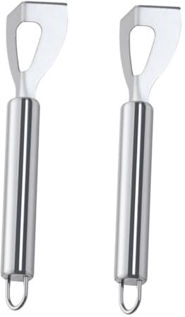 GLEAVI 2 Pezzi pane affettatore spalmatori di formaggio fette di formaggio grattuggia raschietto maneggiare l'affettatrice per burro Strumento da cucina Acciaio inossidabile Argento