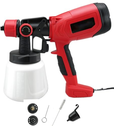 YXINHONGYUE Bärbar desinfektionsmedel spraypistol, 32000 rpm/min möbler DIY spraypistol med tillbehör snabb värmeavledning gäller väggar, garageportar (rött)
