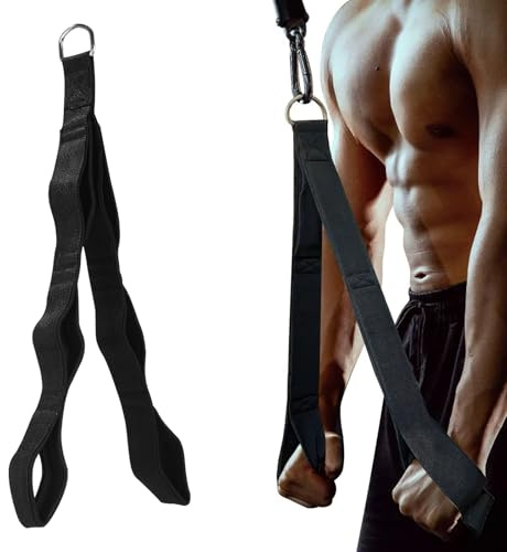 Trizepsseil Kabelbefestigung - Trizeps Trainingsgerät, Kabelzug Griffe Fitness, Trizeps-Pull-Down-Seil für Push-Downs, Trizepsseil Extra Lange Zugschnur für Professionelles Fitnessstudio Schwar