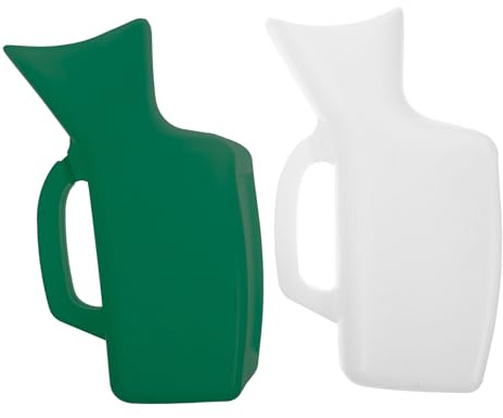 HANABASS 2Pcs Portable Female Urinal Bottles Lightweight Reusable Pee Containers for Women Travel Hospital Home Use with Smooth Surface