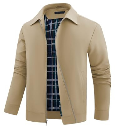 Autsel Mens Lightweight Bomber Jackets Casual Windbreaker Zip Pockets | Sportwear Cargo Outwear Outdoor Travel Coats Men's Fashion Streetwear Jackets