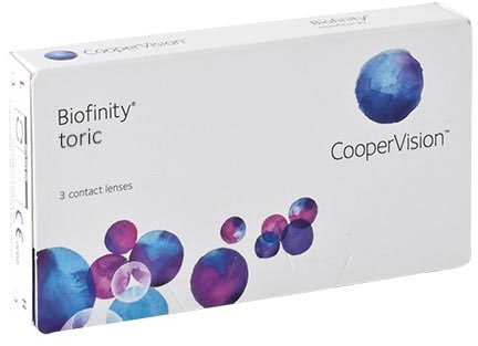 Biofinity Toric, torische Monatslinsen weich, 3 Stück / BC 8.70 mm / DIA 14.5 / CYL -0.75 / ACHSE 80 / -3.50 Dioptrien