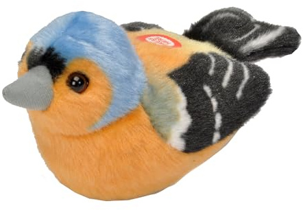 Wild Republic 19484 13-16 cm Chaffinch med äkta fågelsamtal plyschleksak