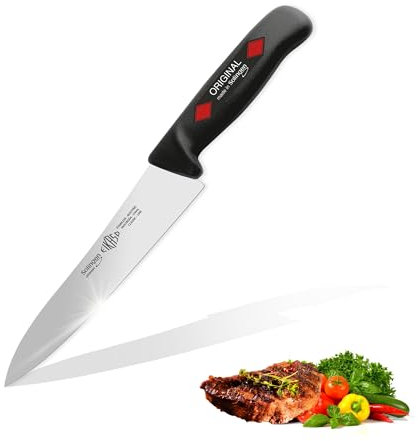 Solingen Eikaso Profi Messer (Allzweckmesser 19 cm), geeignet als Imbissmesser, Fleischmesser, Allzweckmesser, Gemüsemesser & Kochmesser