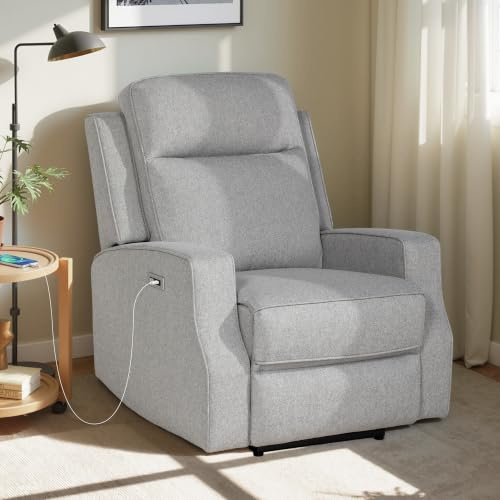 HOMCOM Wall Hugger Electric Recliner Chair, 7cm Clearance, Grey