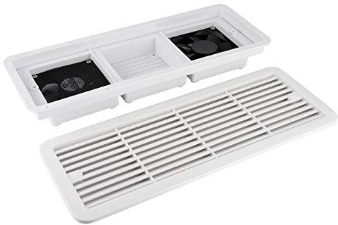 RV-Entlüftungsventilator, Doppelventilatoren Für Starke Belüftung Mit Filternetz, Geräuscharmer Lufteinlass-Auslass-Abluftventilator, 12 V DC, Passend Für Wohnmobil-Bootsyachten