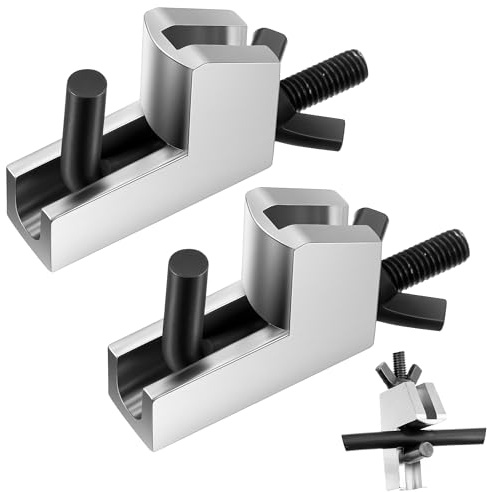 Feekoon Hose Pincher, 2Pcs Hose Pinch Clamp Pliers, Metal Brake Line Clamp Suitable for Flexible Hoses Fuel Hoses Gas Lines Brake Hoses Radiator Hoses, Suitable for Hose diameters up to 1 inch