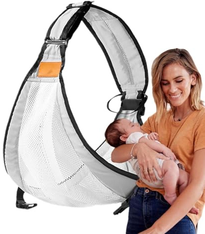 Quzente Kleinkindtrage halb verpackt, Kleinkindtrage - Schultertrage Half Holder Wrap - Leichte, atmungsaktive, verstellbare, halb umwickelte Hüfttrage für Kleinkinder