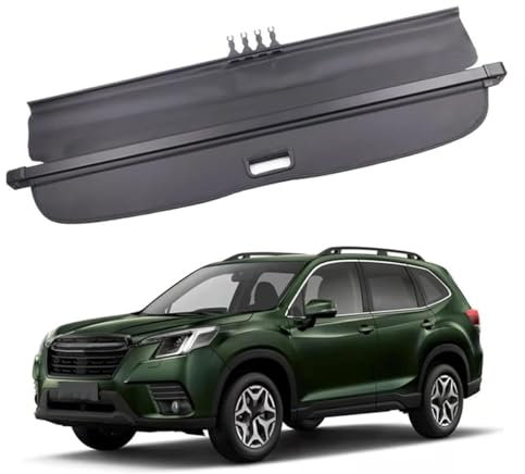 Auto Einziehbarer Laderaumabdeckung Kofferraum für S.u.b.a.r.u Forester 2019, Schwarz Schutz Der Privatsphäre Abdeckung Hutablage Cargo Cover, Ausziehbar Kofferraumabdeckung Rollo