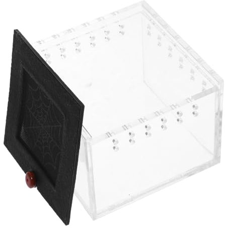 Parliky 1stück Kleine Reptilien Zuchtbox Aus Magnet-acryl Fütterungsbox Für Spinnen Eidechsen Krabben Und Mehr Mit Belüftung Und Sicherem Verschluss Für Haustierhaltung