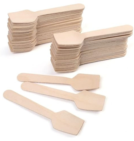 HOT BARGAINS 1000 X Wooden Ice Cream Spoons Mini (95mm/3.7) Disposable Spoons, Biodegradable and Compostable Wooden Dessert Spoons
