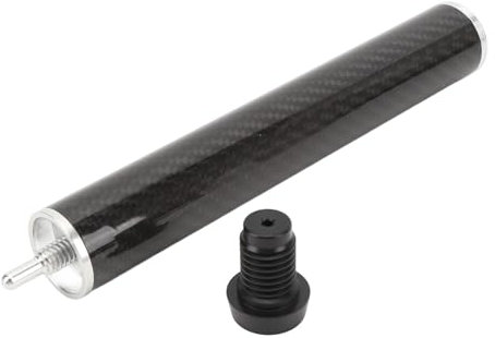 Fockety Pool Queue Verlängerung, Kohlefaser Aluminium-Legierung 12,5 mm Billardstock-Verlängerung Ergonomisches Design 8in Länge Einfacher Einbau Billard-Zubehör