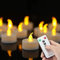 Lot de 24 bougies chauffe-plat LED à télécommande sans flamme - Fonction minuterie - Bougies électriques clignotantes à piles - Durée de plus de 400 heures - Mariage saisonnier et fête de vacances